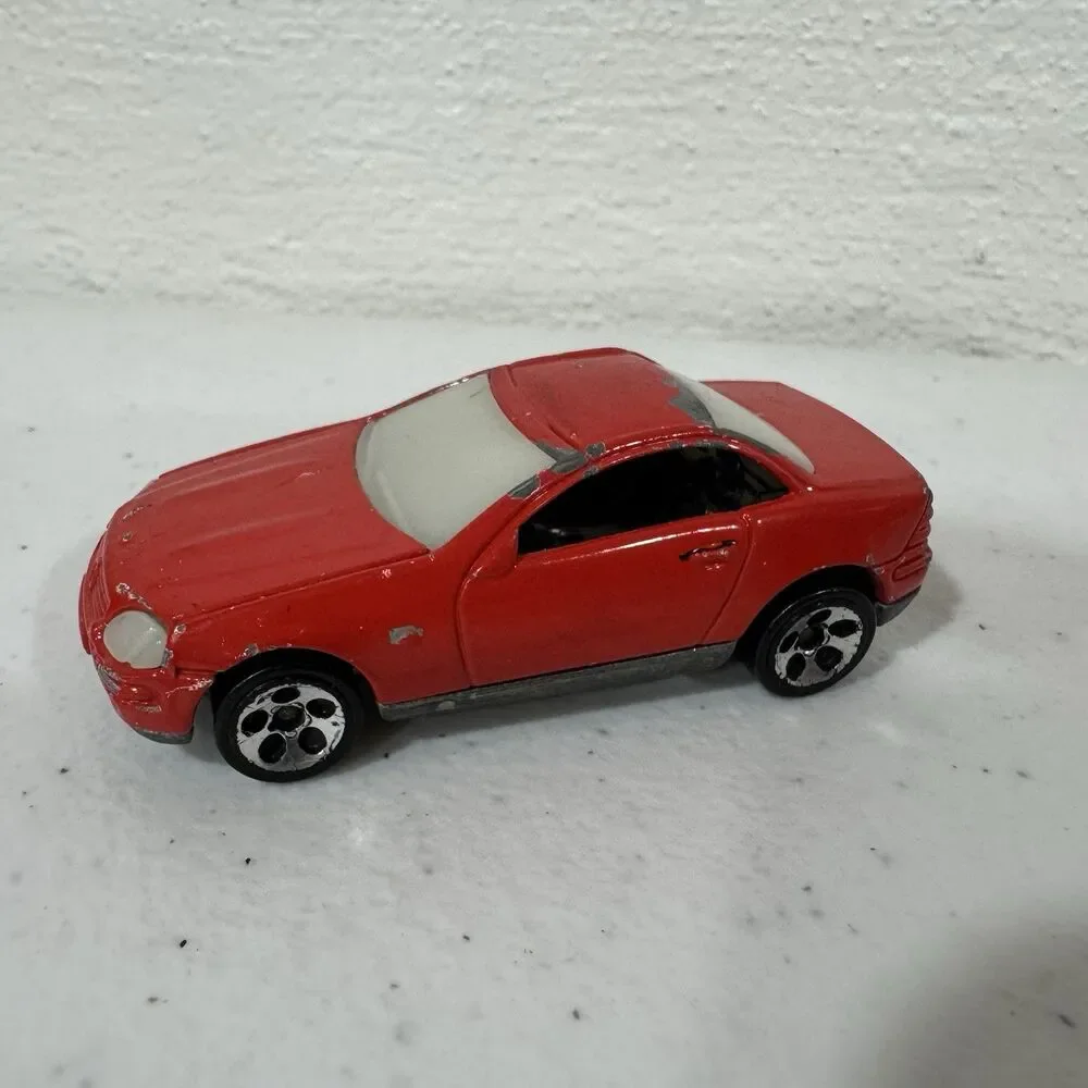 Vintage Hot Wheels 1997 Mercedes-Benz SLK Red Diecast Car Collectible Toy